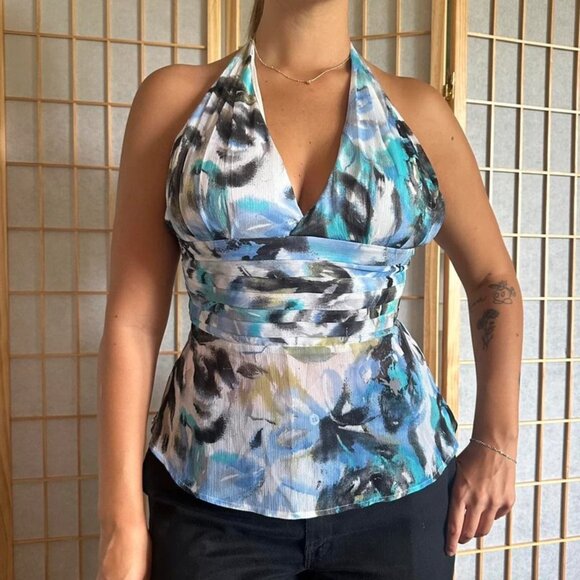 Women Floral Halter Top - Picture 1 of 5